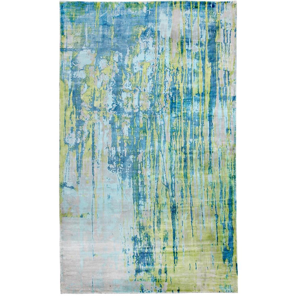 Dynamic Rugs  1604-155 Artisan 5 Ft. X 8 Ft. Rectangle Rug in Turquoise/Lime